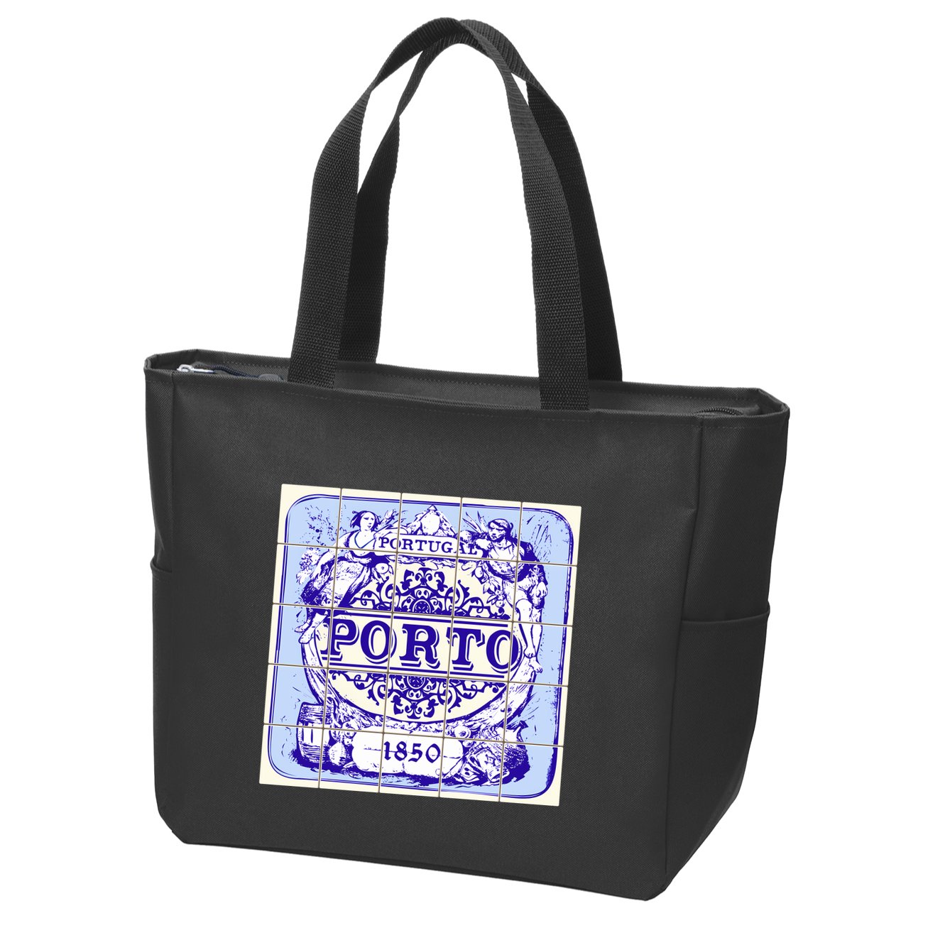Azulejo Porto Lisbon Azulejos Lisboa Zip Tote Bag