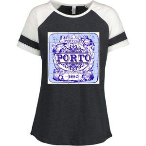 Azulejo Porto Lisbon Azulejos Lisboa Enza Ladies Jersey Colorblock Tee