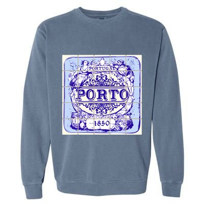 Azulejo Porto Lisbon Azulejos Lisboa Garment-Dyed Sweatshirt