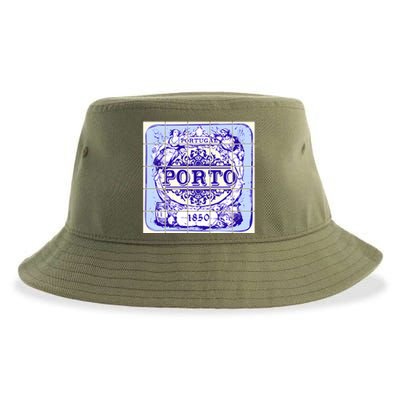 Azulejo Porto Lisbon Azulejos Lisboa Sustainable Bucket Hat