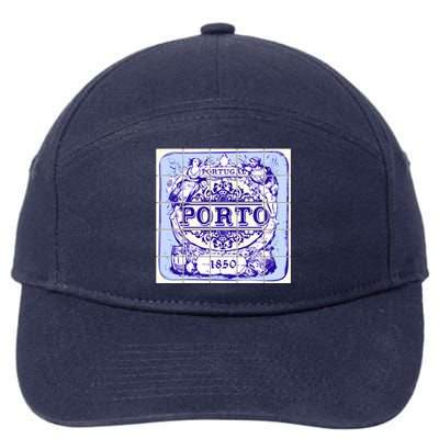 Azulejo Porto Lisbon Azulejos Lisboa 7-Panel Snapback Hat