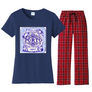 Azulejo Porto Lisbon Azulejos Lisboa Women's Flannel Pajama Set