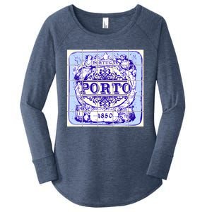 Azulejo Porto Lisbon Azulejos Lisboa Women's Perfect Tri Tunic Long Sleeve Shirt