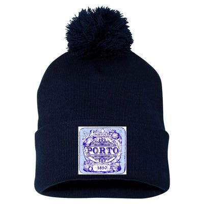 Azulejo Porto Lisbon Azulejos Lisboa Pom Pom 12in Knit Beanie