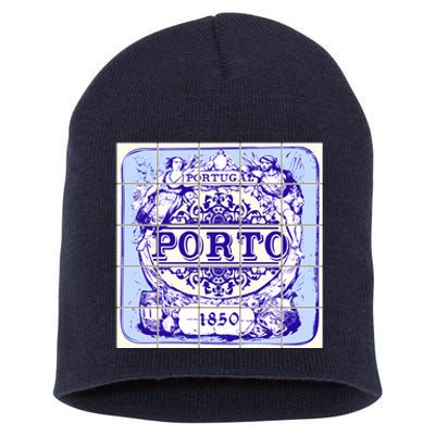 Azulejo Porto Lisbon Azulejos Lisboa Short Acrylic Beanie