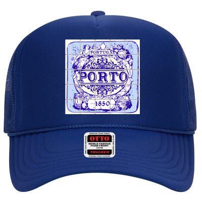 Azulejo Porto Lisbon Azulejos Lisboa High Crown Mesh Back Trucker Hat