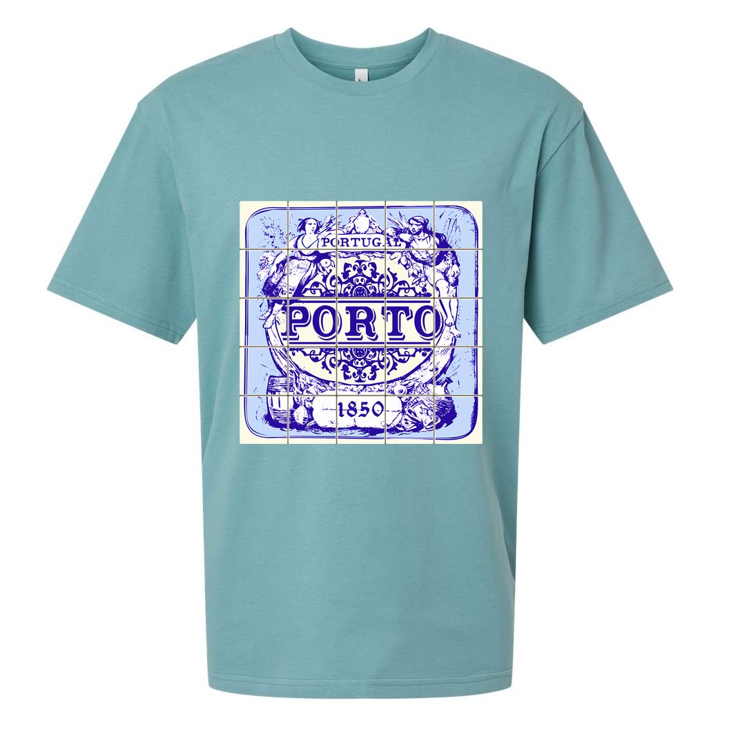 Azulejo Porto Lisbon Azulejos Lisboa Sueded Cloud Jersey T-Shirt