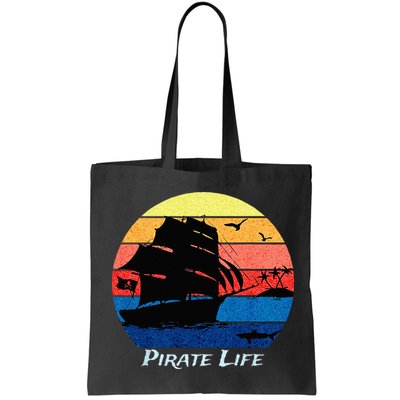 Arrgh Pirate Life Pirate Ship And Jolly Roger Flag Pirate Bag