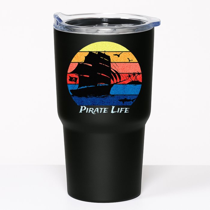 Arrgh Pirate Life Pirate Ship And Jolly Roger Flag Pirate Tumbler