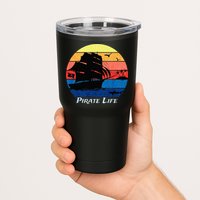Arrgh Pirate Life Pirate Ship And Jolly Roger Flag Pirate Tumbler