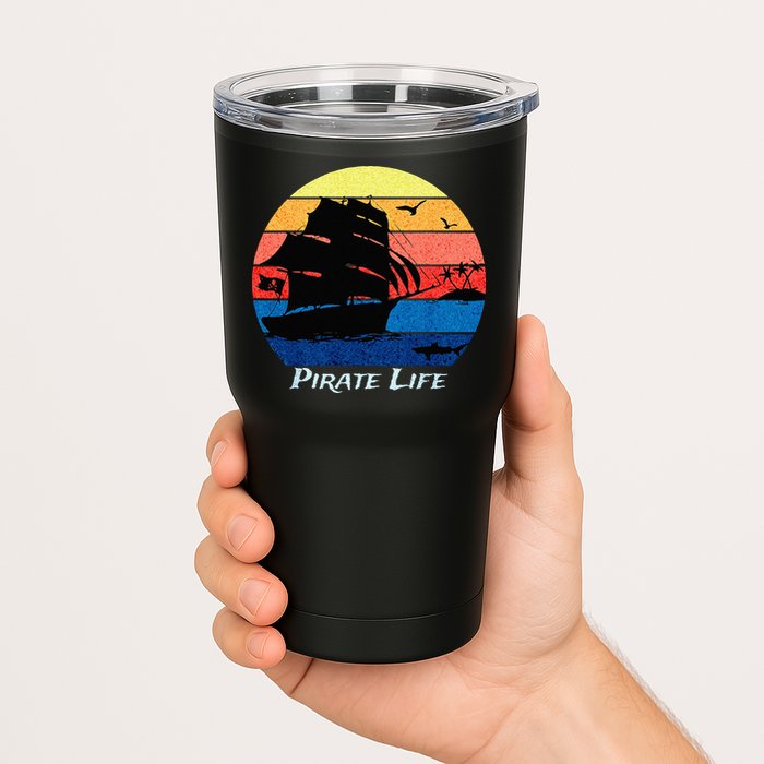 Arrgh Pirate Life Pirate Ship And Jolly Roger Flag Pirate Tumbler