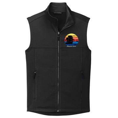 Arrgh Pirate Life Pirate Ship And Jolly Roger Flag Pirate Collective Smooth Fleece Vest