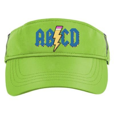 ABCD Pencil Lightning Rockn Roll Teacher Back To School Adult Drive Performance Visor