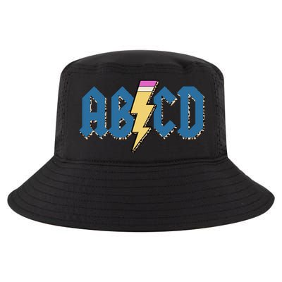 ABCD Pencil Lightning Rockn Roll Teacher Back To School Cool Comfort Performance Bucket Hat