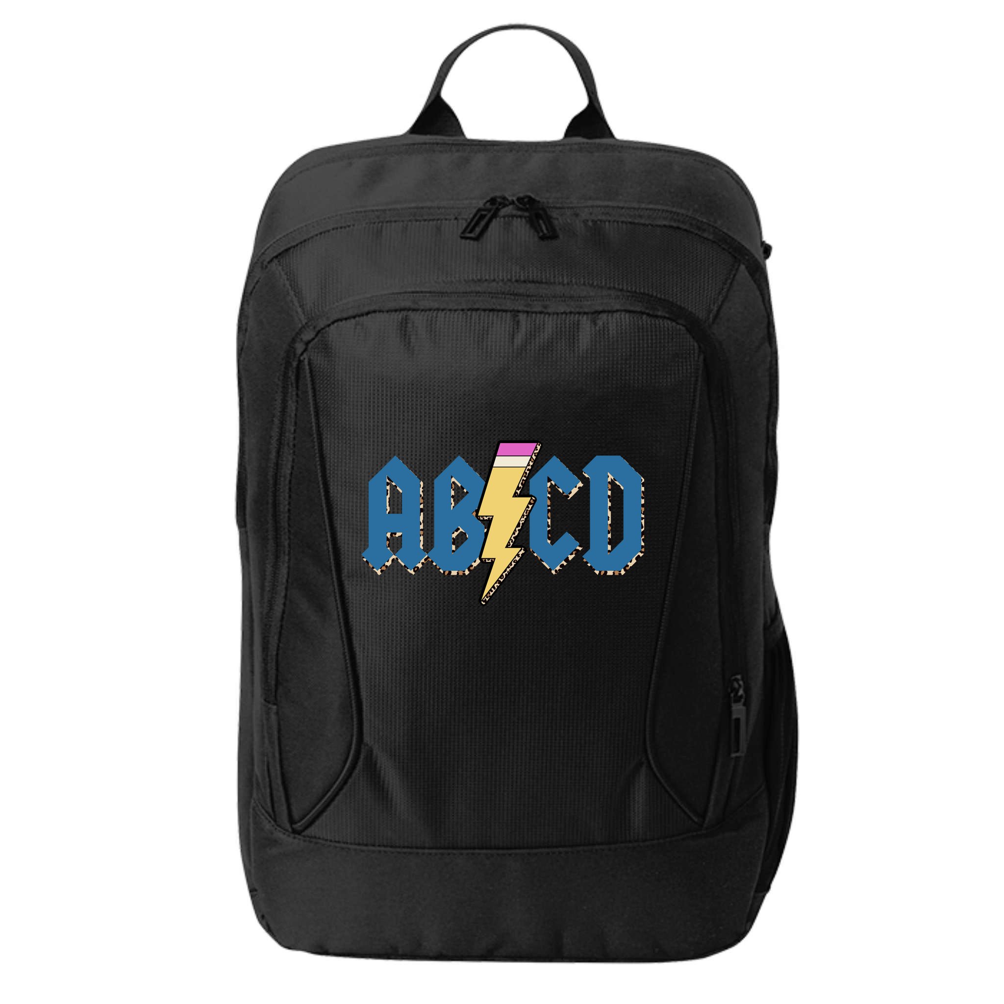 ABCD Pencil Lightning Rockn Roll Teacher Back To School City Backpack