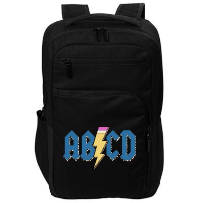 ABCD Pencil Lightning Rockn Roll Teacher Back To School Impact Tech Backpack