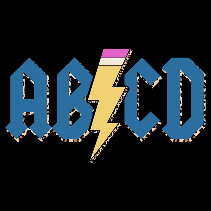 ABCD Pencil Lightning Rockn Roll Teacher Back To School 16 in Basic Backpack