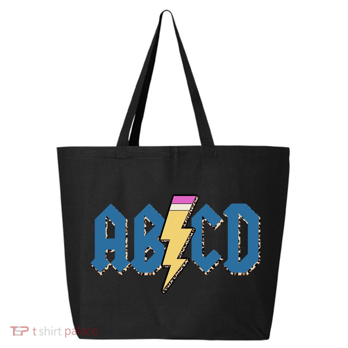 ABCD Pencil Lightning Rockn Roll Teacher Back To School 25L Jumbo Tote