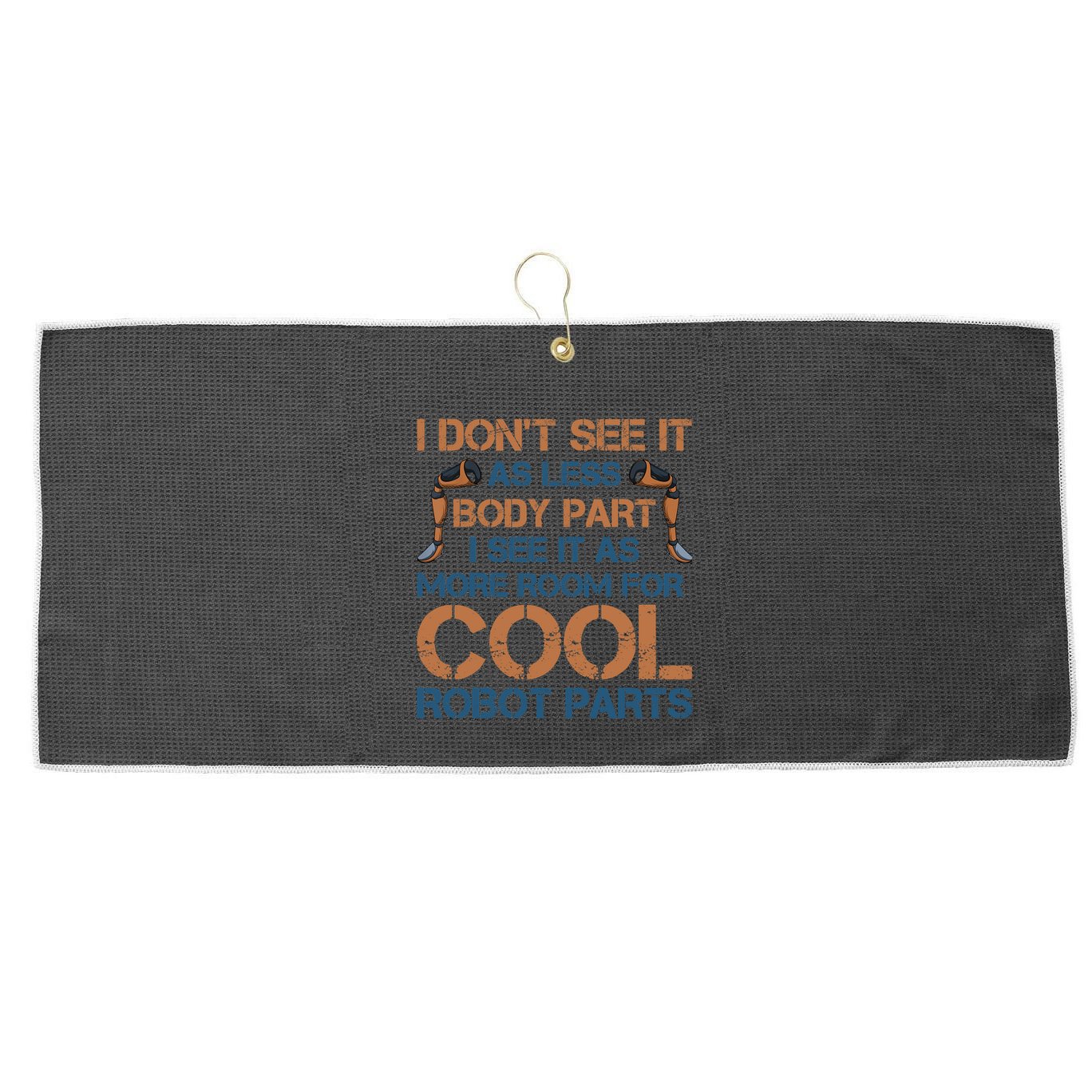 Amputation Prosthetic Leg Survivor Amputate Surgery Amputee Large Microfiber Waffle Golf Towel