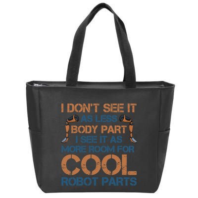 Amputation Prosthetic Leg Survivor Amputate Surgery Amputee Zip Tote Bag