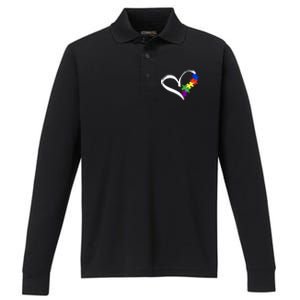 Autism Puzzle Love Autism Awareness Graphic Funny Gift Performance Long Sleeve Polo