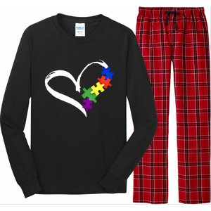 Autism Puzzle Love Autism Awareness Graphic Funny Gift Long Sleeve Pajama Set