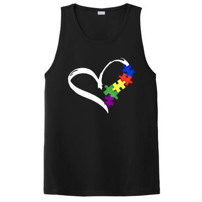 Autism Puzzle Love Autism Awareness Graphic Funny Gift PosiCharge Competitor Tank