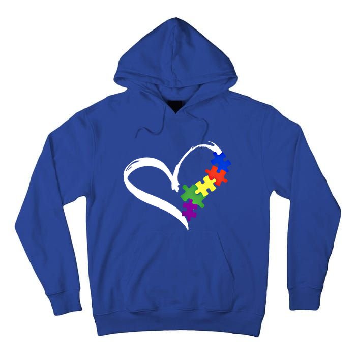 Autism Puzzle Love Autism Awareness Graphic Funny Gift Tall Hoodie