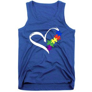 Autism Puzzle Love Autism Awareness Graphic Funny Gift Tank Top