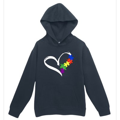 Autism Puzzle Love Autism Awareness Graphic Funny Gift Urban Pullover Hoodie