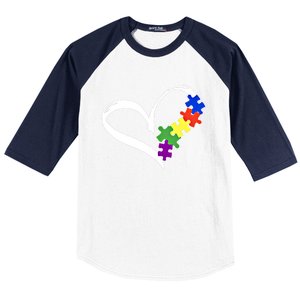 Autism Puzzle Love Autism Awareness Graphic Funny Gift Baseball Sleeve Shirt