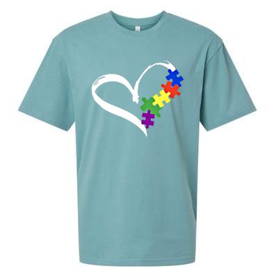 Autism Puzzle Love Autism Awareness Graphic Funny Gift Sueded Cloud Jersey T-Shirt