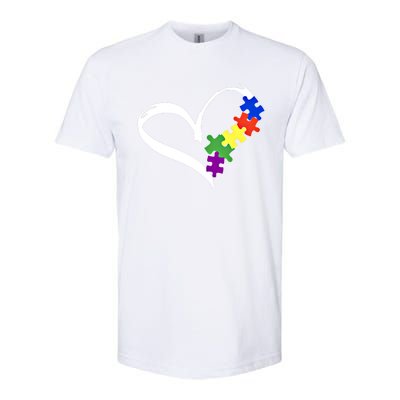 Autism Puzzle Love Autism Awareness Graphic Funny Gift Softstyle® CVC T-Shirt