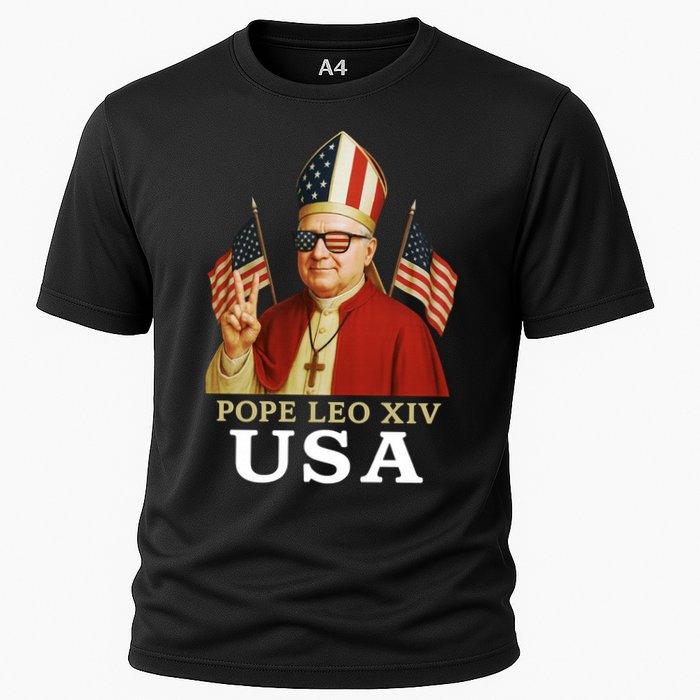 American Pope Leo XIV USA Cooling Performance Crew T-Shirt