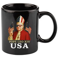 American Pope Leo XIV USA 11oz C Handle Ceramic Mug