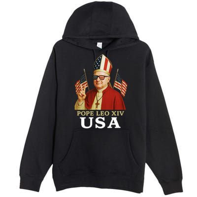 American Pope Leo XIV USA Premium Pullover Hoodie