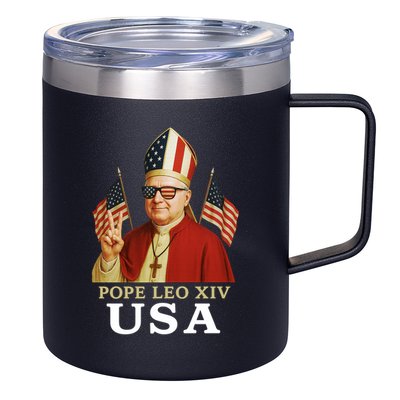 American Pope Leo XIV USA 12oz Stainless Steel Coffee Mug