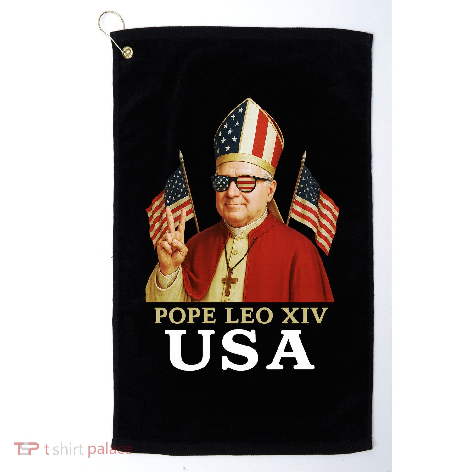 American Pope Leo XIV USA Golf Towel