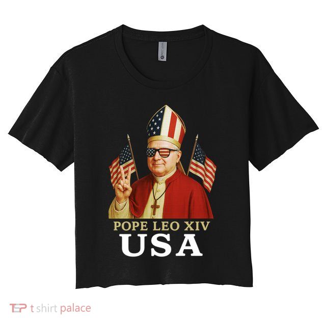 American Pope Leo XIV USA Crop Top