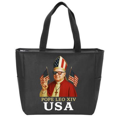 American Pope Leo XIV USA Zip Tote Bag