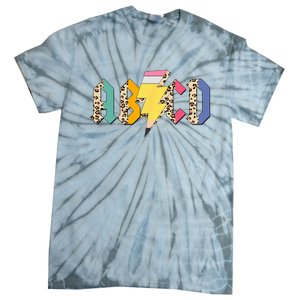 ABCD Pencil Lightning Bolt Back To School Teachers Tie-Dye T-Shirt