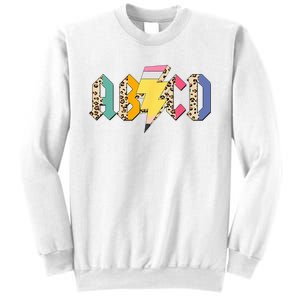 ABCD Pencil Lightning Bolt Back To School Teachers Sweatshirt