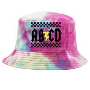 ABCD Pencil Lightning Bolt Back To School Teachers Kids Rock Tie-Dyed Bucket Hat