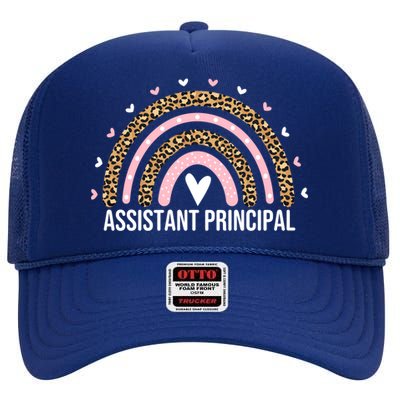 Assistant Principal Leopard Assistant Principals Gift High Crown Mesh Back Trucker Hat