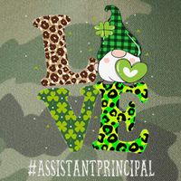 Assistant Principal Love St Patricks Day Gnome Leopard Legacy Tie Dye Trucker Hat