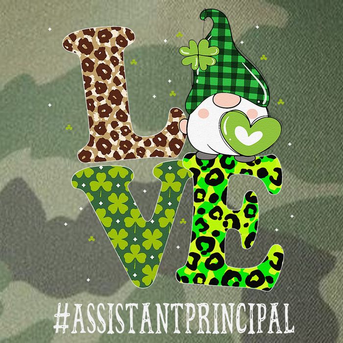 Assistant Principal Love St Patricks Day Gnome Leopard Legacy Tie Dye Trucker Hat