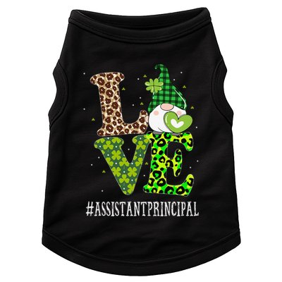Assistant Principal Love St Patricks Day Gnome Leopard Doggie Tank
