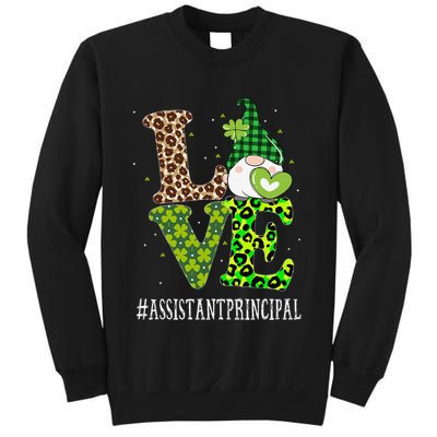 Assistant Principal Love St Patricks Day Gnome Leopard Sweatshirt