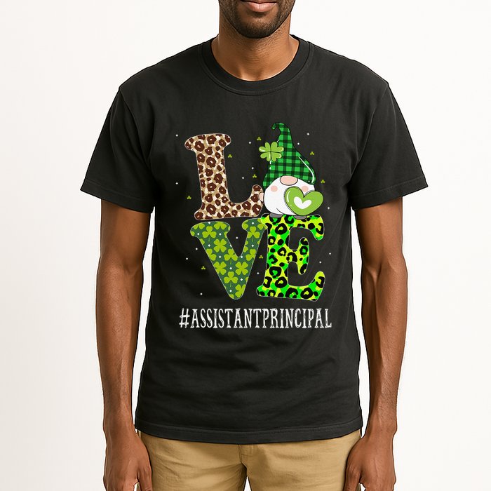 Assistant Principal Love St Patricks Day Gnome Leopard Tall T-Shirt