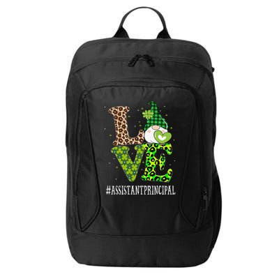 Assistant Principal Love St Patricks Day Gnome Leopard City Backpack